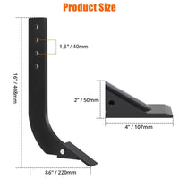 Lama Garvee Box per trattore da 18 pollici con gambi scarificatori a 4 fori, regolabile, acciaio, antiruggine per la coltivazione del terreno, nero