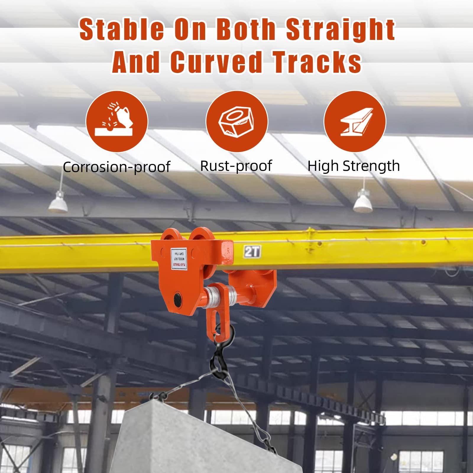 Carrello portacarichi Garvee da 2 tonnellate con doppia ruota, regolabile in acciaio da 3,5-8 pollici per edilizia e industria