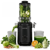 GARVEE Estrattore di succo a freddo con bocca da 11 cm e motore 150 W, colore nero, per un utilizzo pratico negli ambienti previsti dal prodotto - Nero