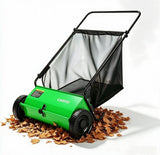 Garvee Spazzatrice Manuale da 53,3 cm con Sacco di Raccolta da 169,9 L, Sistema a 4 Spazzole, Altezza Regolabile e Funzionamento Silenzioso per Prato e Patio - verde