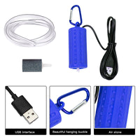 Pompa d'aria USB per acquario Garvee Mini portatile silenziosa a risparmio energetico Tubo flessibile in silicone Cavo USB da 1,5 m Per acquari di piccole e medie dimensioni