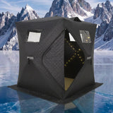 GARVEE Tenda pop-up per pesca sul ghiaccio in tessuto Oxford 210D, colore nero, 180 x 180 x 197 cm, per un utilizzo pratico negli ambienti previsti dal prodotto - Nero