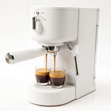 Garvee Macchina da Caffè Espresso 15 Bar 1500 W, Macchina per Caffè Macinato con Cappuccinatore a Vapore, Serbatoio Estraibile da 1,5 L e Filtri per 1 o 2 Tazze - bianco