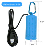 Pompa ad aria Garvee per acquario USB Mini portatile silenziosa a risparmio energetico in plastica blu per acquari
