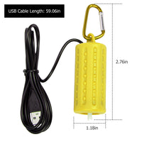 Garvee Pompa Aria Acquario USB Silenziosa Mini Areatore Economico in Plastica Giallo per Acquari Piccoli e Medi Casa e Ufficio