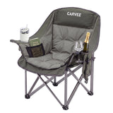 GARVEE Sedia da Campeggio Pieghevole Imbottita 102 × 75 × 92 cm, Struttura in Acciaio e Tessuto Oxford 600D, Portabicchieri - Verde 1