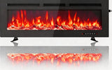 GARVEE Camino Elettrico da Parete 183 cm, Riscaldamento 1800 W, Effetto Fiamma LED a 12 Colori, Frontale in Vetro Temperato, Spina Europea - Nero