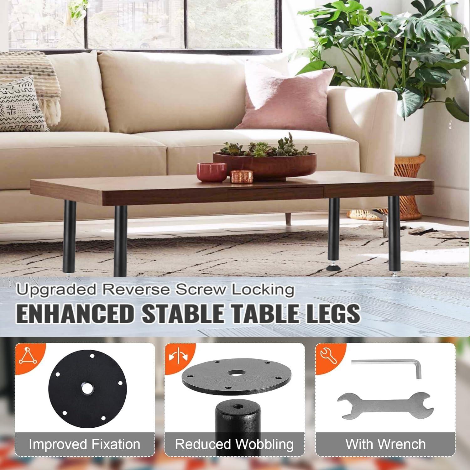 Gambe per tavolo Garvee da 28 pollici - Altezza regolabile, metallo, ideali per ufficio, sala da pranzo e design di mobili moderni