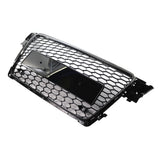 GARVEE Griglia Anteriore Sportiva a Nido d'Ape per Audi A4 B8 2008-2012 in ABS Nero Lucido con Coperture Fendinebbia, Ricambio per Paraurti