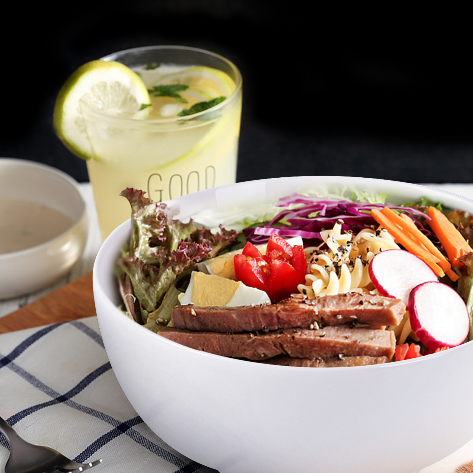 Ciotola per cereali in porcellana Garvee 15 cm 650 ml Bianco crema Set da 6 per insalata e zuppa Versatile Lavabile in lavastoviglie