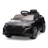 Garvee Auto elettrica per bambini 12V con telecomando e musica, doppio motore da 390W, carrozzeria resistente in PP, luci LED e cintura di sicurezza, colore nero, per uso esterno in giardino - Nero