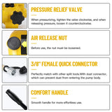 Garvee Pompa Manuale Idraulica CP-700 10000psi, Doppia Velocità, Corpo in Acciaio, Manico Antiscivolo, Tubo 2m, Uso Industriale