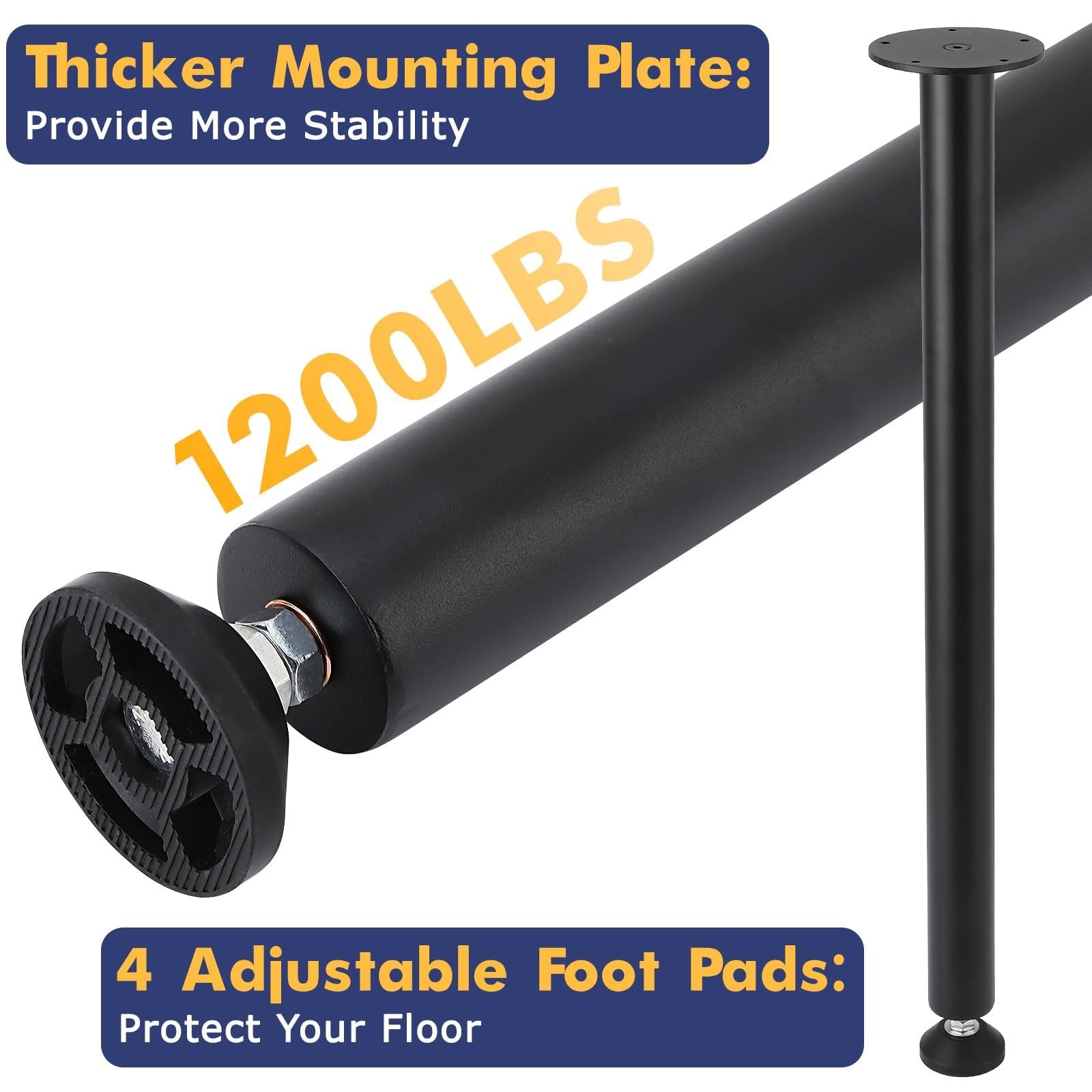 Gambe per tavolo Garvee da 28 pollici - Altezza regolabile, metallo, ideali per ufficio, sala da pranzo e design di mobili moderni