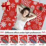 GARVEE Tappeto Natalizio 160 × 230 cm Rosso con Fiocchi di Neve, Antiscivolo, Lavabile e Morbido per Salotto, Camera e Cucina