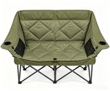 GARVEE Divano da Campeggio Pieghevole per 2 Persone, Seduta Imbottita 145 × 55 × 92 cm, Struttura Rinforzata per Picnic e Giardino