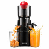 GARVEE Estrattore di Succo a Freddo con Ampia Apertura, Motore Silenzioso e Componenti Facili da Pulire, Nero Opaco e Argento, Standard UE