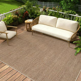 GARVEE Tappeto Pieghevole Stampato 120 × 170 cm in 100% Poliestere Effetto Lino, Lavabile, Stile Moderno e Classico, Marrone, per Casa - Marrone