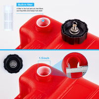 Contenitore portatile per liquidi Garvee Marine da 24 litri in HDPE con tubo da 9,8 piedi e coperchio di sicurezza per uso in barca e all'aperto, a prova di perdite, robusto, trasparente