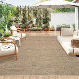 GARVEE Tappeto Pieghevole Stampato 160 × 230 cm, 100% Poliestere 1200 g/m² Effetto Lino, Lavabile, Stile Moderno e Classico, Colore Lino - Colore lino