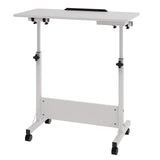 GARVEE Tavolino Porta PC Bianco Regolabile, in Altezza e Inclinazione, Piano Pratico e Struttura Compatta, per Laptop, Studio e Lavoro da Casa - Bianco