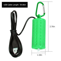 Garvee Mini Pompa ad Aria USB per Acquario Verde per Acquari di Piccole e Medie Dimensioni, Silenziosa, a Risparmio Energetico, Portatile, 7x3cm
