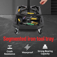 Sgabello girevole Garvee Workshop per garage, capacità di carico di 330 libbre, comodo, imbottito, con ruote, resistente, per meccanici e appassionati del fai da te