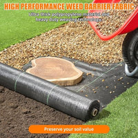 Tessuto per giardino Garvee Weed Barrier, resistente, 3 piedi x 300 piedi, nero, versatile per giardino e vialetto