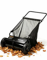 Garvee Spazzatrice Manuale da 53,3 cm con Sacco di Raccolta da 169,9 L, Sistema a 4 Spazzole, Altezza Regolabile e Telaio in Acciaio per Terreni Irregolari - nero