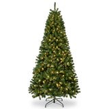 GARVEE Albero di Natale Artificiale Verde 183 cm, con Luci LED Bianco Caldo e Rami Folti, Struttura Decorativa Riutilizzabile, per Soggiorno e Ambienti Interni - Verde