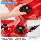 Contenitore portatile per liquidi Garvee Marine da 24 litri in HDPE con tubo da 9,8 piedi e coperchio di sicurezza per uso in barca e all'aperto, a prova di perdite, robusto, trasparente