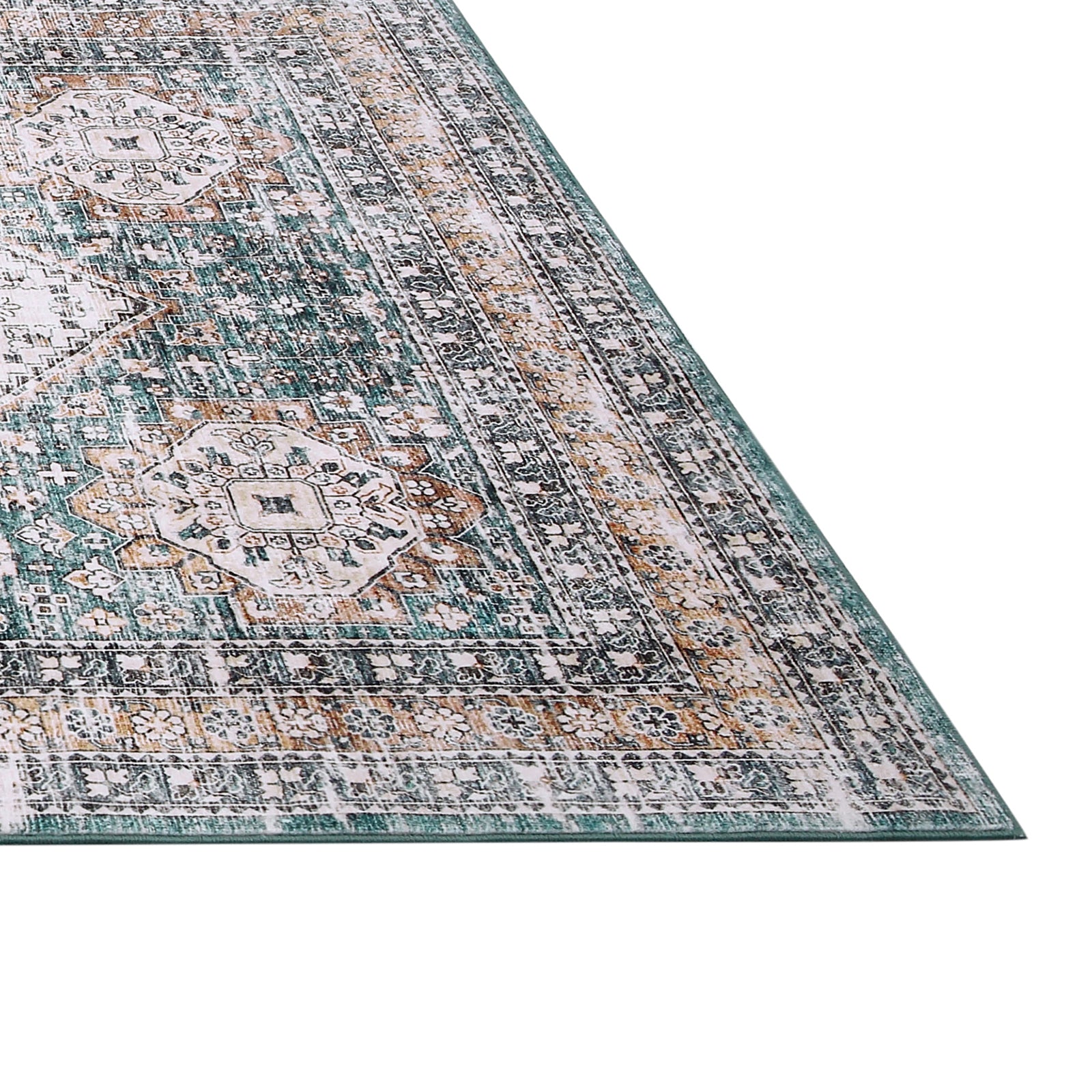 Tappeto lavabile Garvee 80 x 150 cm in lana sintetica antiscivolo a pelo corto per camera da letto, soggiorno, sala da pranzo