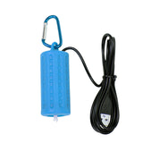 Garvee Pompa Aria USB Mini Silenziosa per Acquario, Risparmio Energetico, Silicone, Portatile per Pesci e Pesca all'Aperto, Include Pietra d'Aria, 13 Gal, Nero - Blu
