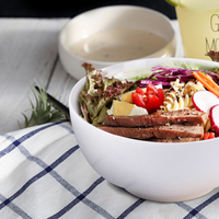 Ciotola per cereali in porcellana Garvee 15 cm 650 ml Bianco crema Set da 6 per insalata e zuppa Versatile Lavabile in lavastoviglie