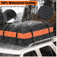 Borsa portabagagli per auto Garvee da 21 piedi cubi impermeabile con 8 cinghie rinforzate per viaggi L51,9 x L39,4 x A17,7 pollici Nero