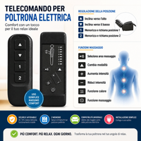 Garvee Massagesessel Elettrico con 8 Modi Massaggio, Funzione Riscaldante, USB, Grigio, Relax per Soggiorno, Compatto