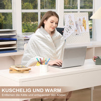 GARVEE Coperta elettrica riscaldata con spegnimento automatico, riscaldamento rapido, beige, 130x180 cm