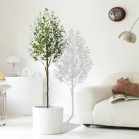 Albero di ulivo artificiale Garvee da 6 piedi con tronco in legno per ufficio e soggiorno, regolabile, facile da pulire, design realistico, verde