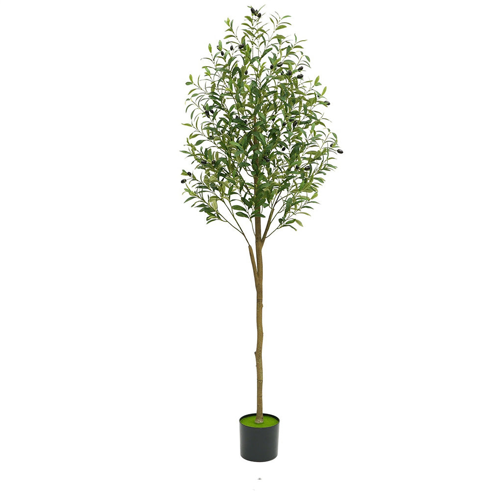 Albero di ulivo artificiale Garvee da 6 piedi con tronco in legno per ufficio e soggiorno, regolabile, facile da pulire, design realistico, verde