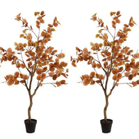 Albero di eucalipto artificiale Garvee da 3 a 4 piedi con rami regolabili e seta, facile da pulire, con vaso per soggiorno e ufficio, verde