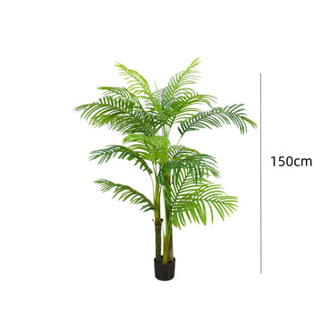 Garvee Palma artificialee 5 piedi tropicale realistica stabile in vaso di cemento per interni ed esterni soggiorno ufficio arredamento verde