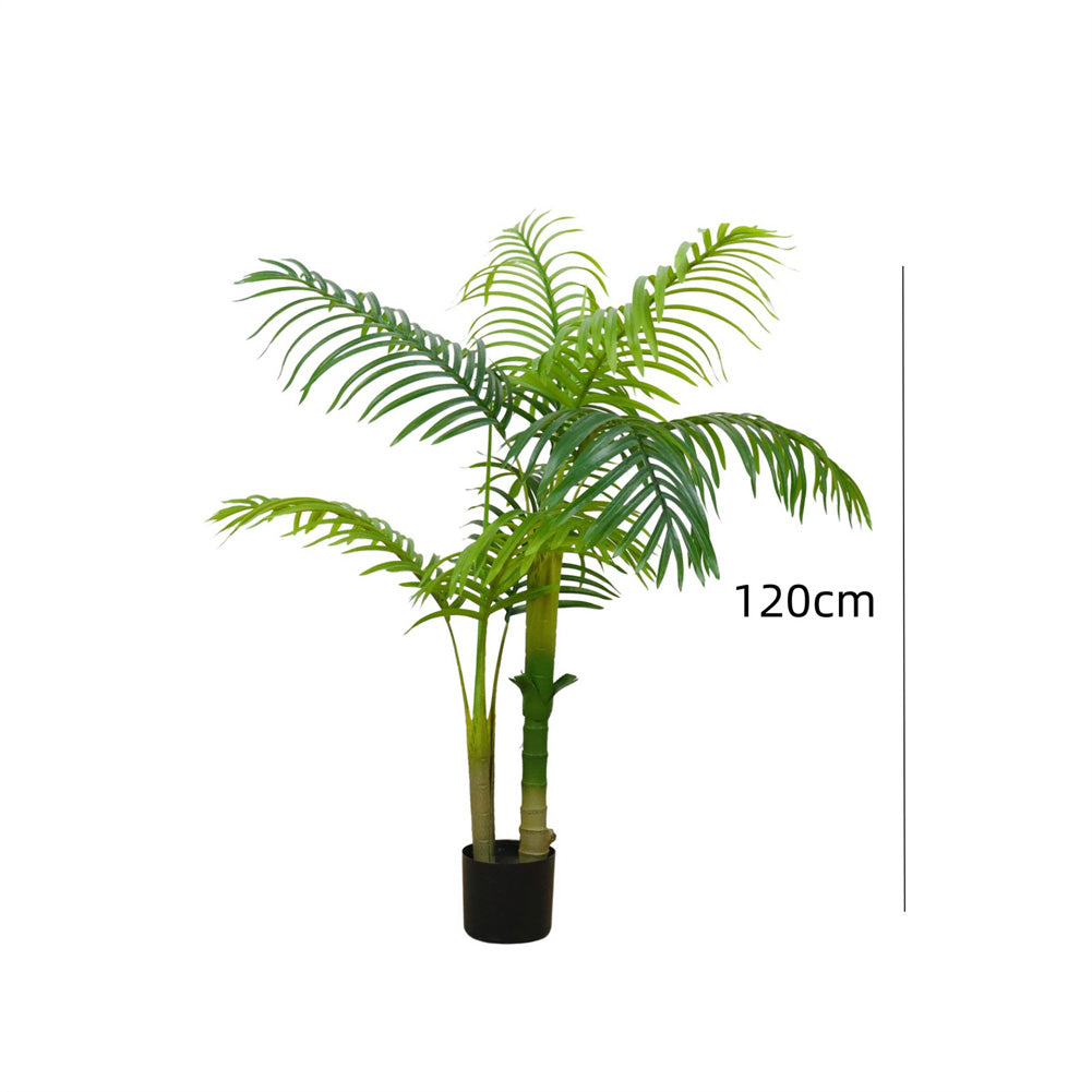 Garvee Palma artificialee 5 piedi tropicale realistica stabile in vaso di cemento per interni ed esterni soggiorno ufficio arredamento verde