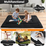 Garvee Materasso Futon Full Size 5 Strati Schiuma Alta Densità Cotone Nero Per Campeggio Dormitori - Black