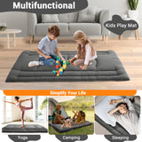 Garvee Materasso Futon Twin Size 5 Strati Schiuma Alta Densità Pieghevole Grigio Scuro Per Dormitori E Campeggio - Dark Grey