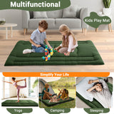 Garvee Materasso Futon Singolo Tatami Giapponese Pieghevole 5 Strati Schiuma Alta Densità Cotone Verde Militare Per Dormitori Campeggio - Army Green