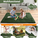 Garvee Materasso Futon Full Size 5 Strati Schiuma Densa Cotone Poliestere Verde Militare per Campeggio e Dormitorio - Army Green