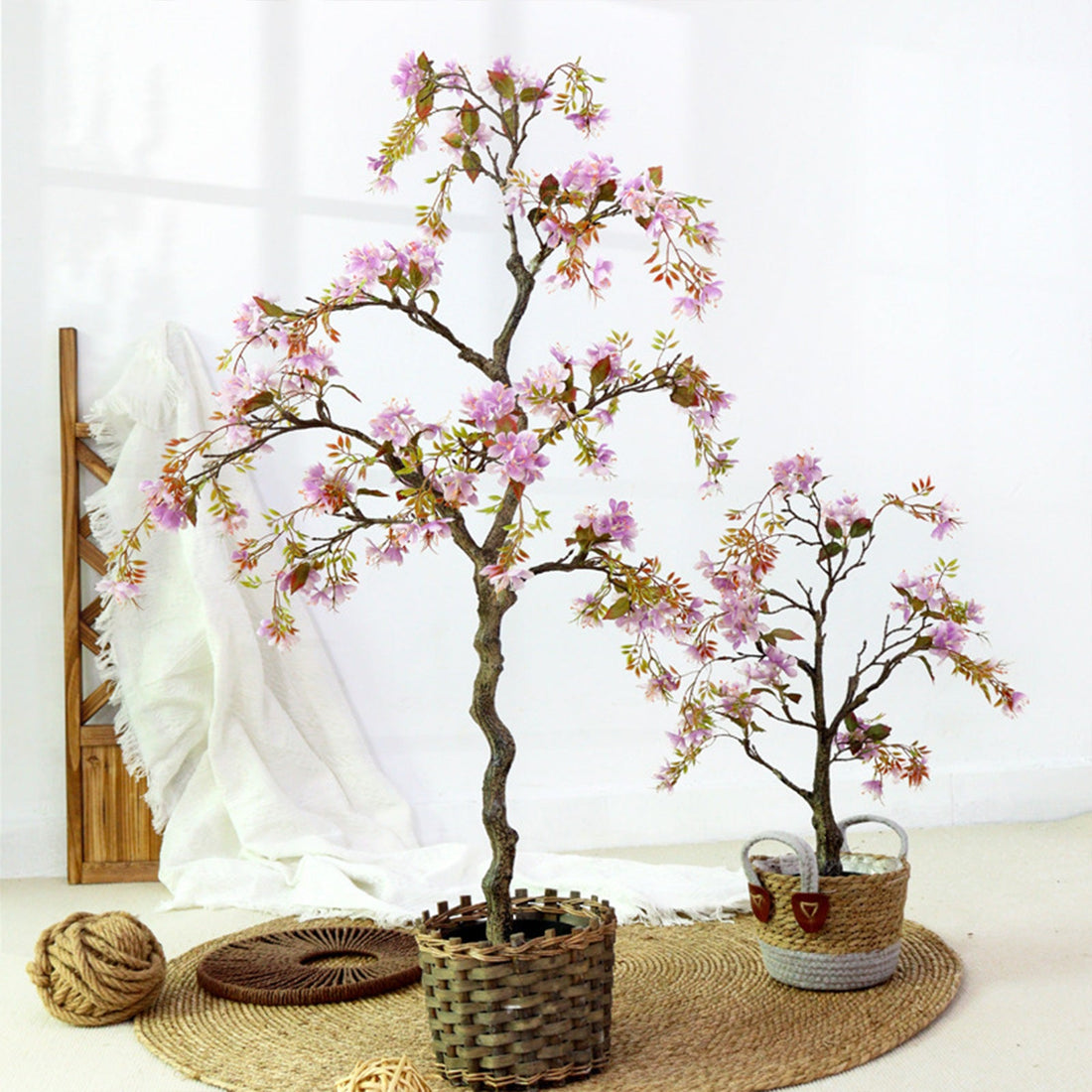 Albero di begonia artificiale Garvee da 160 cm, fiori realistici, di lunga durata, per decorazioni per la casa e l'ufficio, verde