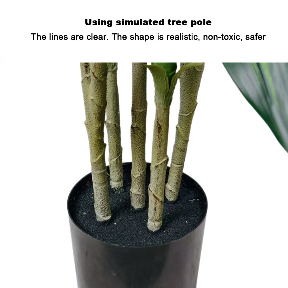 Garvee Pianta artificiale di legno di ferro brasiliano, 6 piedi, albero da giardino, 5 tronchi, flessibile e facile da curare, materiale PE, moderno per casa e ufficio, verde