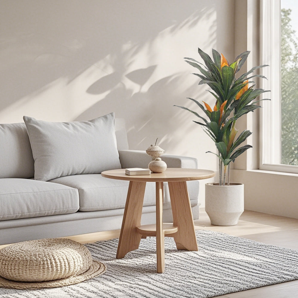 Albero di Dracena Artificiale Garvee 105 cm, Rami Regolabili, Vaso di Cemento, Robusto per Decorazioni da Interni ed Esterni, Verde