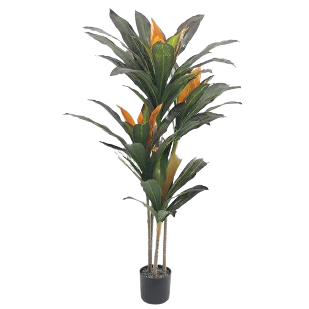 Albero di Dracena Artificiale Garvee 105 cm, Rami Regolabili, Vaso di Cemento, Robusto per Decorazioni da Interni ed Esterni, Verde