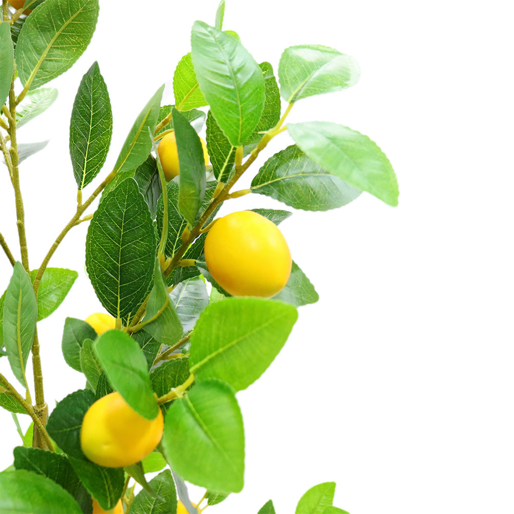 Albero di limone artificiale Garvee da 5 piedi, realistico, facile da curare, durevole, resistente ai raggi UV, compatto, per interni e verande.